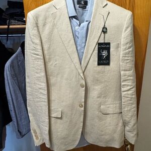 Cream Colored Men's Blazer - Polo Ralph Lauren Size 41R